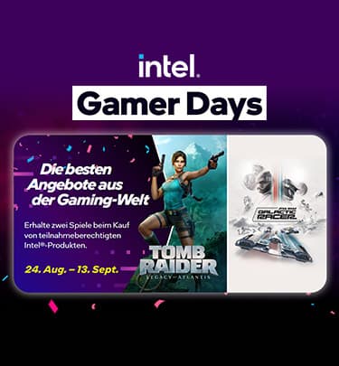 Intel Gamer Days: Zwei Spiele beim Kauf teilnahmeberechtigter Intel Produkte – Tomb Raider: Legacy of Atlantis und Star Wars: Galactic Racer