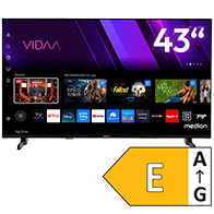 MEDION 43 Zoll Smart-TV mit VIDAA Oberfläche und Energieeffizienzklasse E