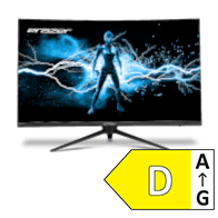 ERAZER Spectator X20 Gaming-Monitor mit Energieeffizienzklasse D