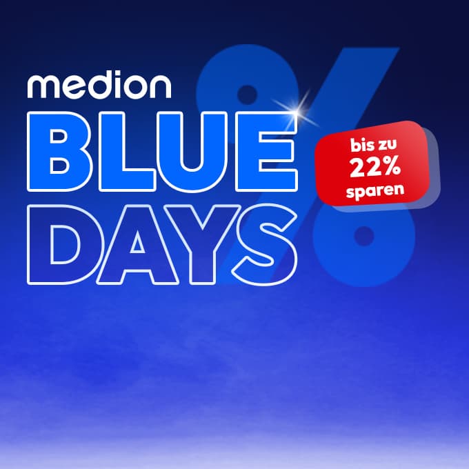 MEDION Blue Days mit Hinweis „bis zu 22 % sparen“