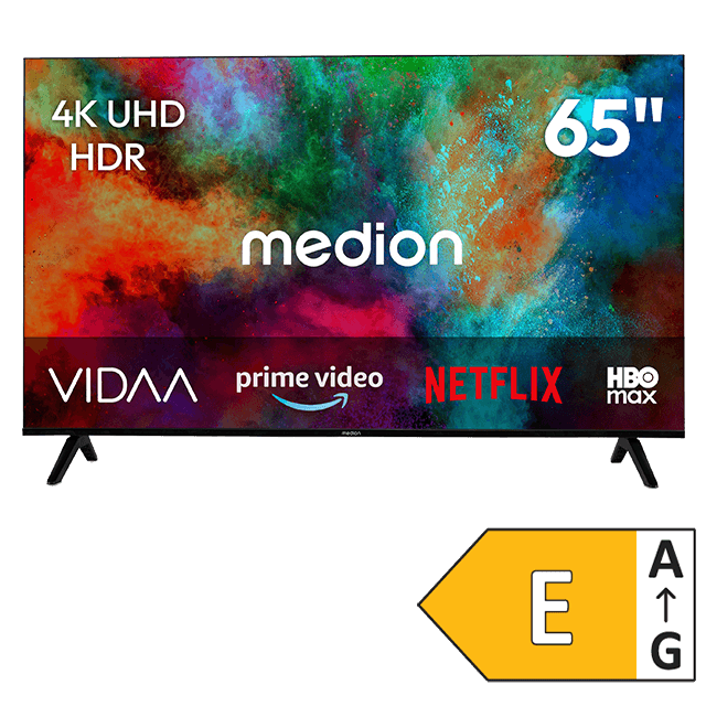 MEDION 65 Zoll 4K UHD Smart-TV mit VIDAA, HDR und Energieeffizienzklasse E