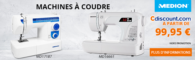 Machines à coudre MEDION® en vente sur CDiscount !